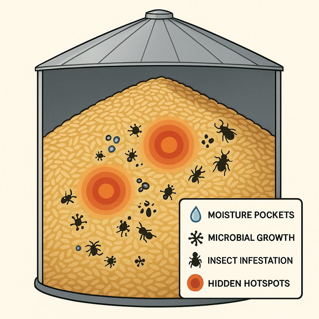 The granary is infested with insects The granary is infested with insects